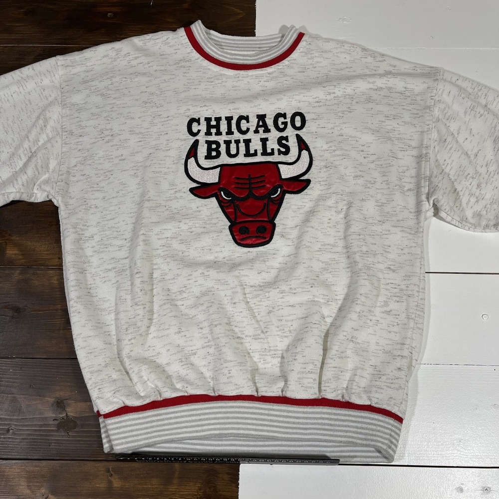 Vintage 90s Chicago Bulls Swingster Gray Sweatshirt Mens‎ Size XL Michael Jordan - Picture 2 of 7